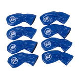 Maxbell 8Pcs Golf Iron Head Covers Golfer Gift Golf Wedge Covers Set Protector Guard Rich Blue