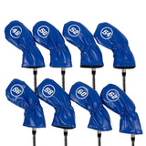 Maxbell 8Pcs Golf Iron Head Covers Golfer Gift Golf Wedge Covers Set Protector Guard Rich Blue