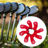 Maxbell 8Pcs Golf Iron Head Covers Golfer Gift Golf Wedge Covers Set Protector Guard Red