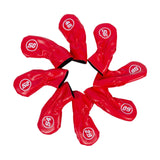 Maxbell 8Pcs Golf Iron Head Covers Golfer Gift Golf Wedge Covers Set Protector Guard Red