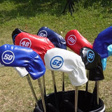 Maxbell 8Pcs Golf Iron Head Covers Golfer Gift Golf Wedge Covers Set Protector Guard Red