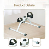 Maxbell Stepper Pedal Exerciser Compact Fitness Indoor Mini Under Desk Exercise Bike White
