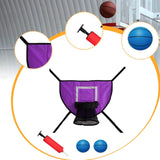 Maxbell Basketball Hoop for Trampoline for Kids Adults Outdoor Lightweight Backboard purple