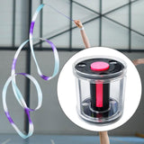 Maxbell Gymnastics Band Winder Tape Winder Portable for Practices Indoor Competition Rose red