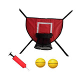 Maxbell Mini Trampoline Basketball Hoop Goal Game Easy Install Lightweight Backboard red