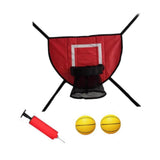 Maxbell Mini Trampoline Basketball Hoop Goal Game Easy Install Lightweight Backboard red