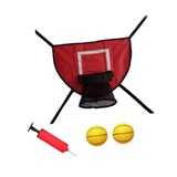 Maxbell Mini Trampoline Basketball Hoop Goal Game Easy Install Lightweight Backboard red