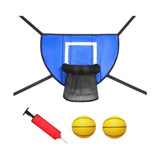 Maxbell Mini Trampoline Basketball Hoop Goal Game Easy Install Lightweight Backboard blue