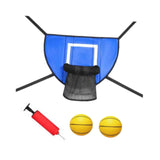Maxbell Mini Trampoline Basketball Hoop Goal Game Easy Install Lightweight Backboard blue