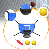 Maxbell Mini Trampoline Basketball Hoop Goal Game Easy Install Lightweight Backboard blue