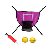 Maxbell Mini Trampoline Basketball Hoop Goal Game Easy Install Lightweight Backboard pink