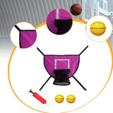 Maxbell Mini Trampoline Basketball Hoop Goal Game Easy Install Lightweight Backboard pink