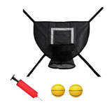 Maxbell Mini Trampoline Basketball Hoop Goal Game Easy Install Lightweight Backboard black