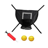 Maxbell Mini Trampoline Basketball Hoop Goal Game Easy Install Lightweight Backboard black