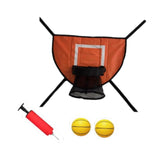Maxbell Mini Trampoline Basketball Hoop Goal Game Easy Install Lightweight Backboard orange