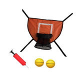 Maxbell Mini Trampoline Basketball Hoop Goal Game Easy Install Lightweight Backboard orange
