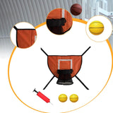 Maxbell Mini Trampoline Basketball Hoop Goal Game Easy Install Lightweight Backboard orange