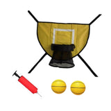 Maxbell Mini Trampoline Basketball Hoop Goal Game Easy Install Lightweight Backboard yellow