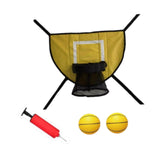 Maxbell Mini Trampoline Basketball Hoop Goal Game Easy Install Lightweight Backboard yellow
