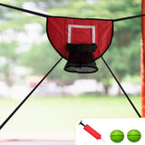 Maxbell Basketball Hoop for Trampoline Sturdy for Dunking Waterproof Basketball Goal red