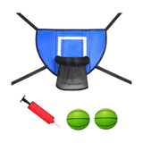 Maxbell Basketball Hoop for Trampoline Sturdy for Dunking Waterproof Basketball Goal blue