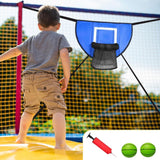 Maxbell Basketball Hoop for Trampoline Sturdy for Dunking Waterproof Basketball Goal blue