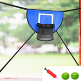 Maxbell Basketball Hoop for Trampoline Sturdy for Dunking Waterproof Basketball Goal blue