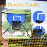 Maxbell Basketball Hoop for Trampoline Sturdy for Dunking Waterproof Basketball Goal blue