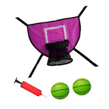 Maxbell Basketball Hoop for Trampoline Sturdy for Dunking Waterproof Basketball Goal pink