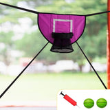 Maxbell Basketball Hoop for Trampoline Sturdy for Dunking Waterproof Basketball Goal pink