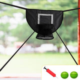 Maxbell Basketball Hoop for Trampoline Sturdy for Dunking Waterproof Basketball Goal black