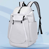 Maxbell Gym Bag Handbag Lightweight Basketball Bag for Backpacking Traveling Outdoor White
