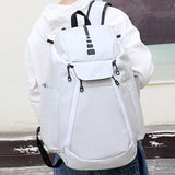 Maxbell Gym Bag Handbag Lightweight Basketball Bag for Backpacking Traveling Outdoor White