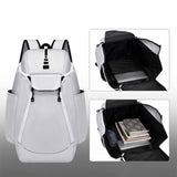 Maxbell Gym Bag Handbag Lightweight Basketball Bag for Backpacking Traveling Outdoor White