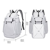 Maxbell Gym Bag Handbag Lightweight Basketball Bag for Backpacking Traveling Outdoor White