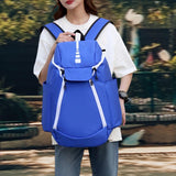 Maxbell Gym Bag Handbag Lightweight Basketball Bag for Backpacking Traveling Outdoor Blue