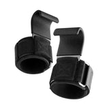 Maxbell 2x Weight Lifting Hooks Fitness Powerlifting Grips for Gym Powerlifts Liftups Black