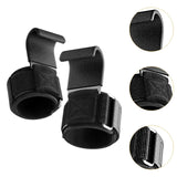 Maxbell 2x Weight Lifting Hooks Fitness Powerlifting Grips for Gym Powerlifts Liftups Black