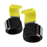 Maxbell 2x Weight Lifting Hooks Fitness Powerlifting Grips for Gym Powerlifts Liftups Yellow