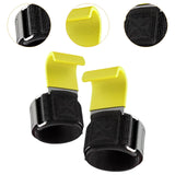 Maxbell 2x Weight Lifting Hooks Fitness Powerlifting Grips for Gym Powerlifts Liftups Yellow
