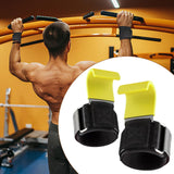 Maxbell 2x Weight Lifting Hooks Fitness Powerlifting Grips for Gym Powerlifts Liftups Yellow