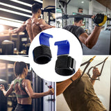 Maxbell 2x Weight Lifting Hooks Fitness Powerlifting Grips for Gym Powerlifts Liftups Blue