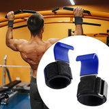 Maxbell 2x Weight Lifting Hooks Fitness Powerlifting Grips for Gym Powerlifts Liftups Blue