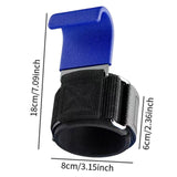 Maxbell 2x Weight Lifting Hooks Fitness Powerlifting Grips for Gym Powerlifts Liftups Blue