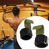 Maxbell 2x Weight Lifting Hooks Fitness Powerlifting Grips for Gym Powerlifts Liftups Green