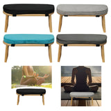 Maxbell Meditation Bench Soft Bamboo Kneeling Stool for Balcony Bedroom Tea Ceremony Black