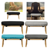 Maxbell Meditation Bench Soft Bamboo Kneeling Stool for Balcony Bedroom Tea Ceremony Black