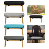 Maxbell Meditation Bench Soft Bamboo Kneeling Stool for Balcony Bedroom Tea Ceremony Black