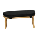 Maxbell Meditation Bench Soft Bamboo Kneeling Stool for Balcony Bedroom Tea Ceremony Black