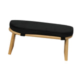Maxbell Meditation Bench Soft Bamboo Kneeling Stool for Balcony Bedroom Tea Ceremony Black
